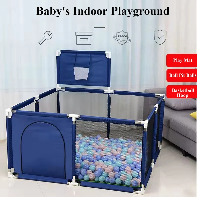 

Square Baby Playpen Indoor Safety Fence Toddler Walk Learning Barrier Kids Ball Pit Crawling Mat Baby Crawling Fence
