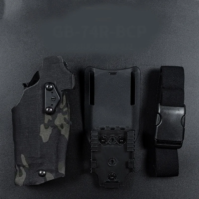 63DO Tactical Pistol Holster G17 X300U Quick-Release Holster Leg Belt Automatic Locking System Fork Lighting Protective Cover