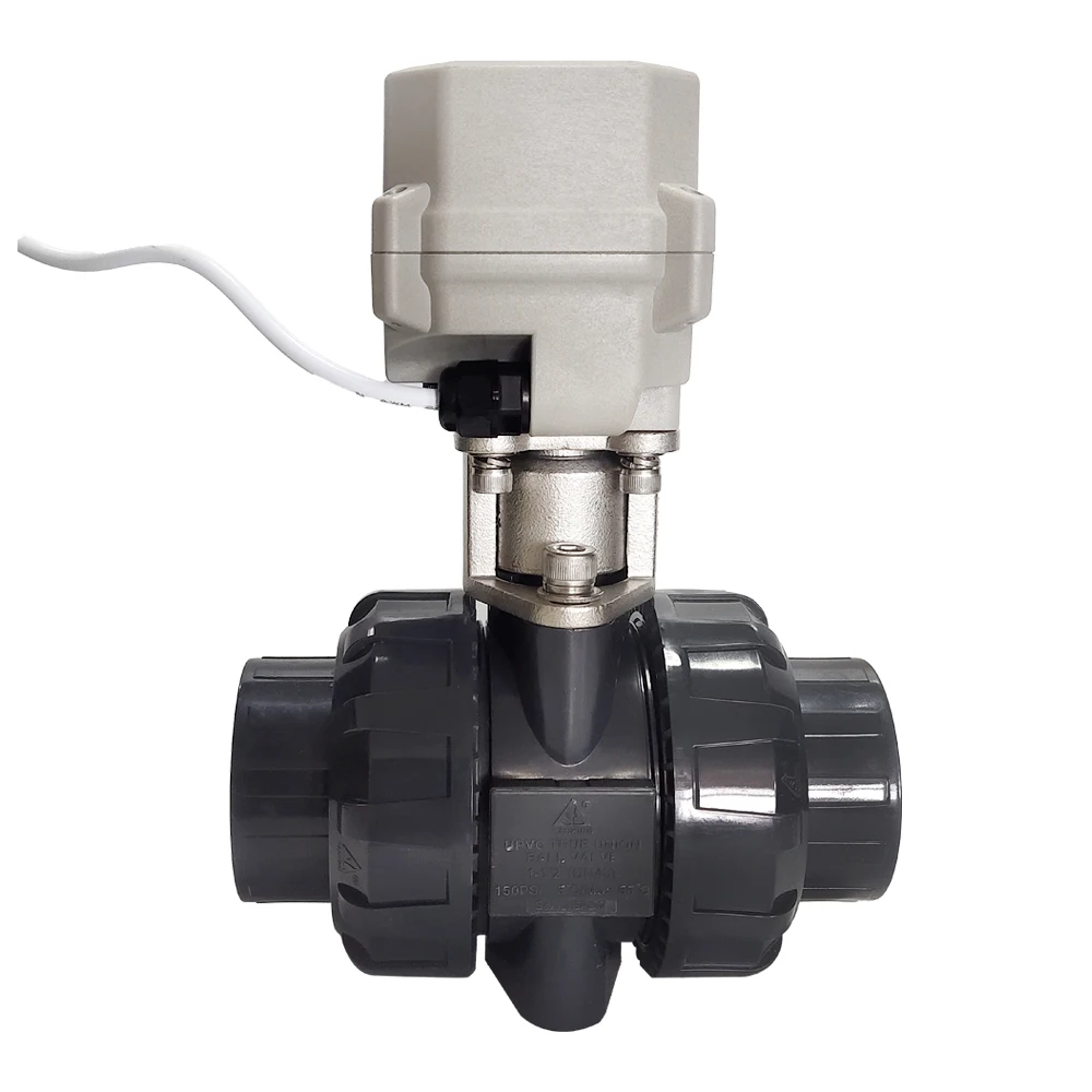 Imagem -06 - Válvula Elétrica Motorizada para Piscina Abastecimento de Água Engrenagens de Metal Upvc Dn40 2-way 11 ce Certified