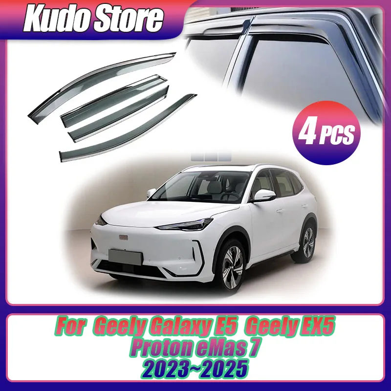 

Car Windows Visor For Geely Galaxy E5 Geely EX5 Proton eMas 7 2023~2025 2024 Guards Cover Awnings Sun Rain Eyebrow Accessories.