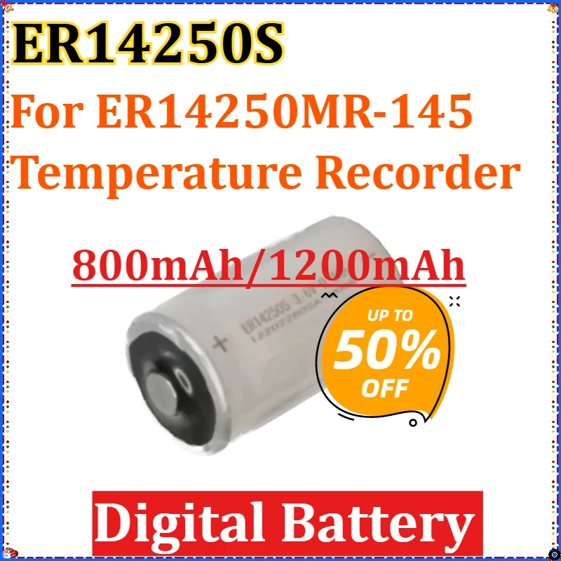 

ER14250S 150 Degree High Temperature Lithium Battery Is Equivalent for ER14250MR-145 Temperature Recorder Battery 1/2AA 3.6V