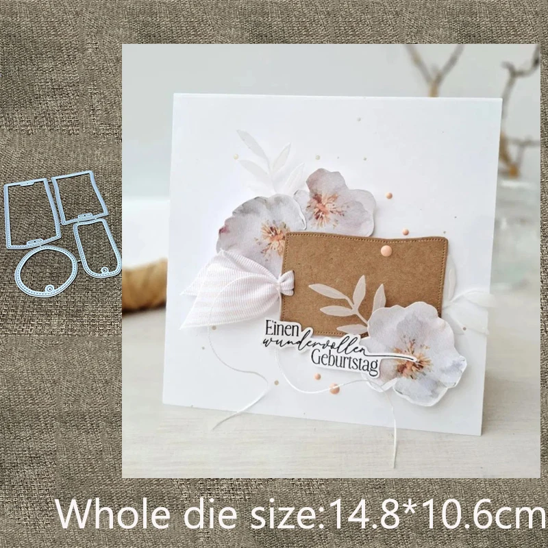Neues Design: Metall-Schablonenform zum Schneiden von Etiketten, Dekorationen, Scrapbook-Stanzformen, Album-Papierkarten, Bastel- und Prägeformen