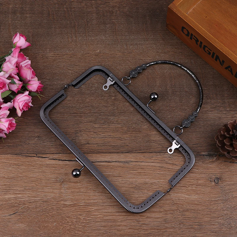 Square Metal Kiss Clasp Lock Frame For Handbag Purse Coin Bag DIY Tool DIY Metal Frame Purse Handle Accessories