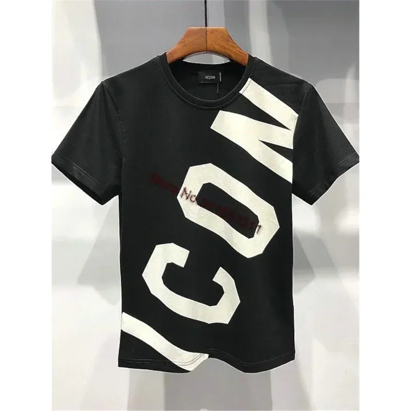 Classical Summer 2023 Men\'s ICON Cotton Basic T Shirt for Men Causal Tshirt Male Top Quality Tops Soft T-shirt Size: M-3XL