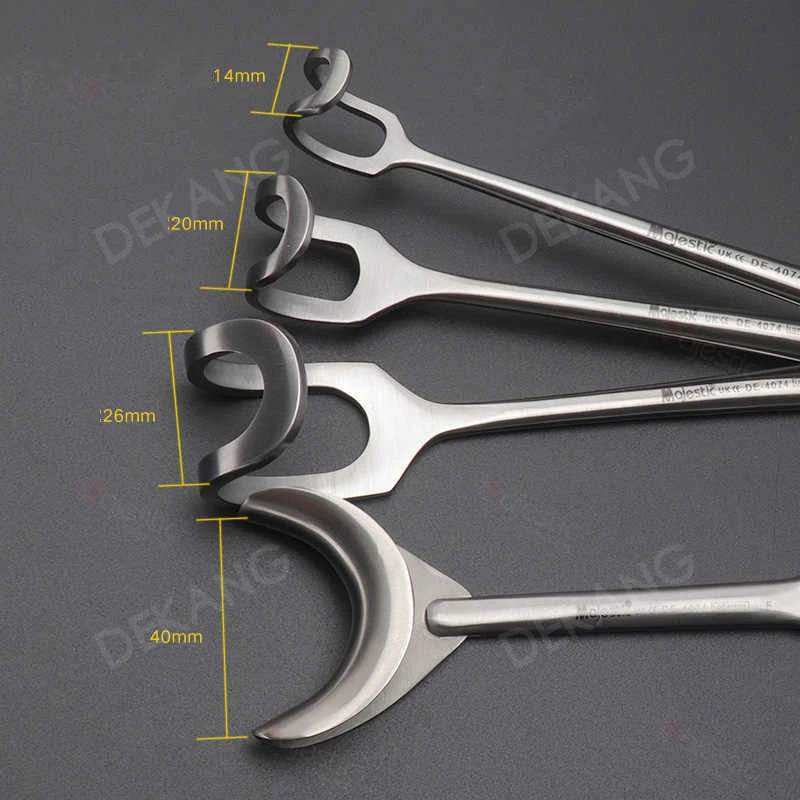 สแตนเลสจัดฟันเทียมภาพเคลื่อนย้ายหัว Retractor Lip มุมตะขอ