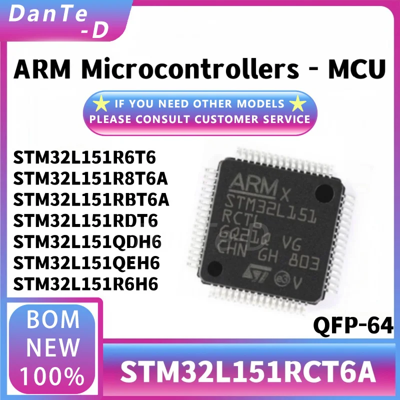 STM32L151RCT6A QFP-64 32-bit microcontroller IC original authentic