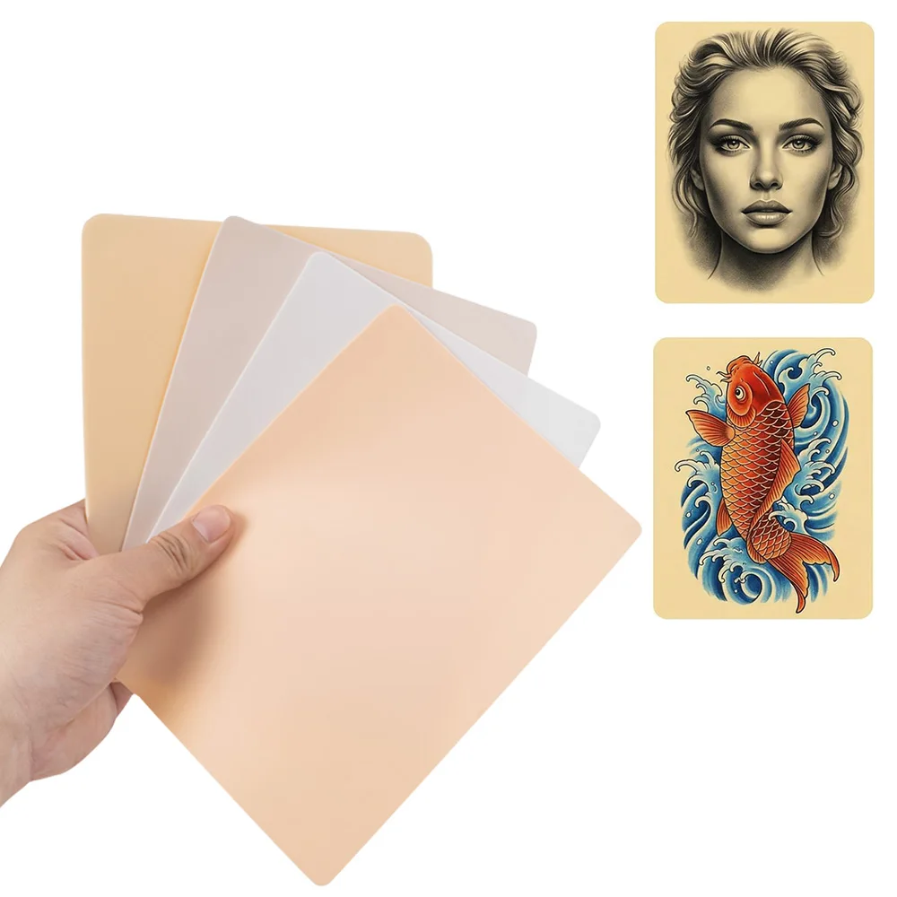 

5/15pcs Tattoo Practice Skin Silicone Double Sides Fake Skins 1MM For Tattooing And Microblading Eyebrow Beginner Exercise Tools