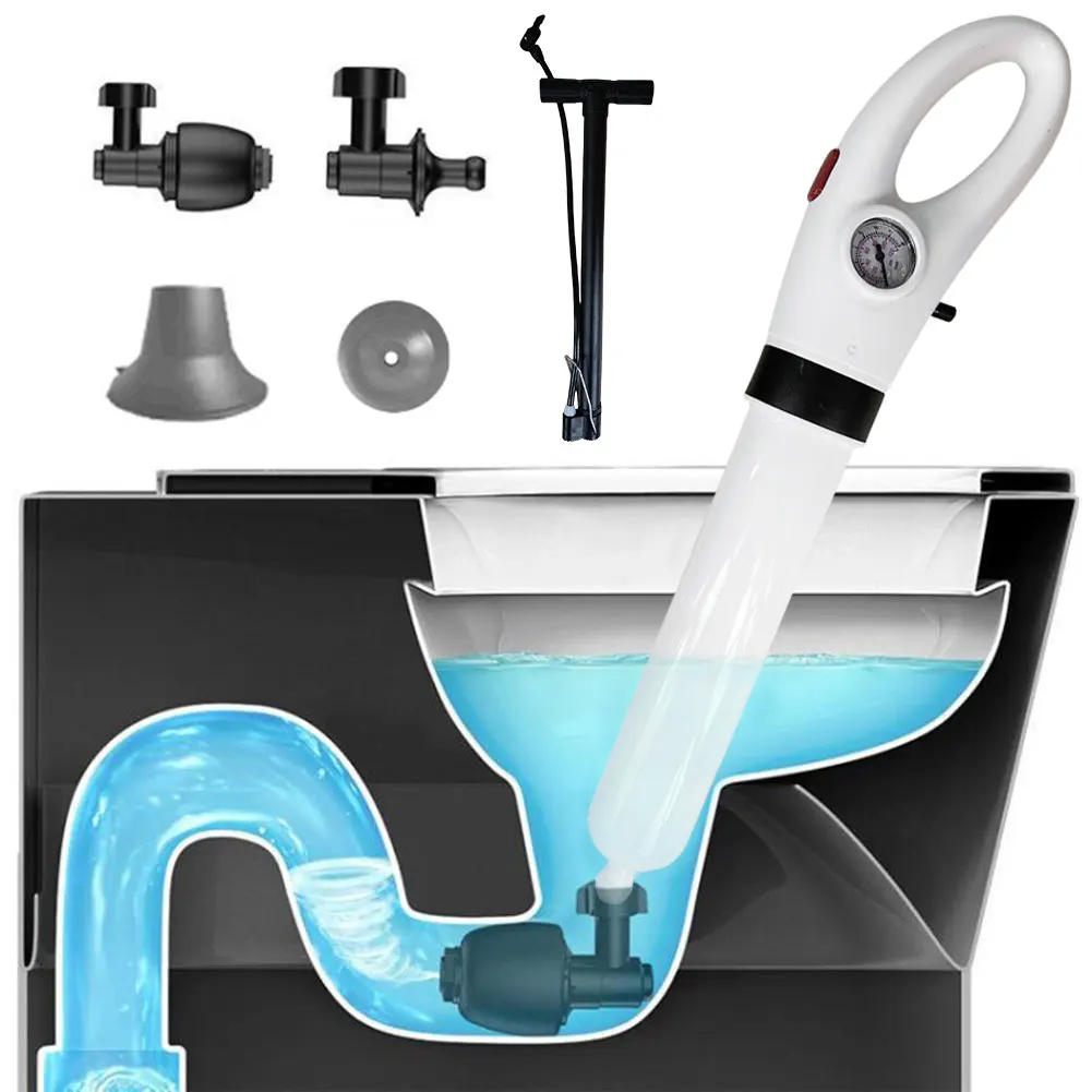 

Drain Clog Remover Tool Manual Powerful Pneumatic Dredge Equipment Drain Unblocker Applied To Kitchen Bathroom Clogged Pipe