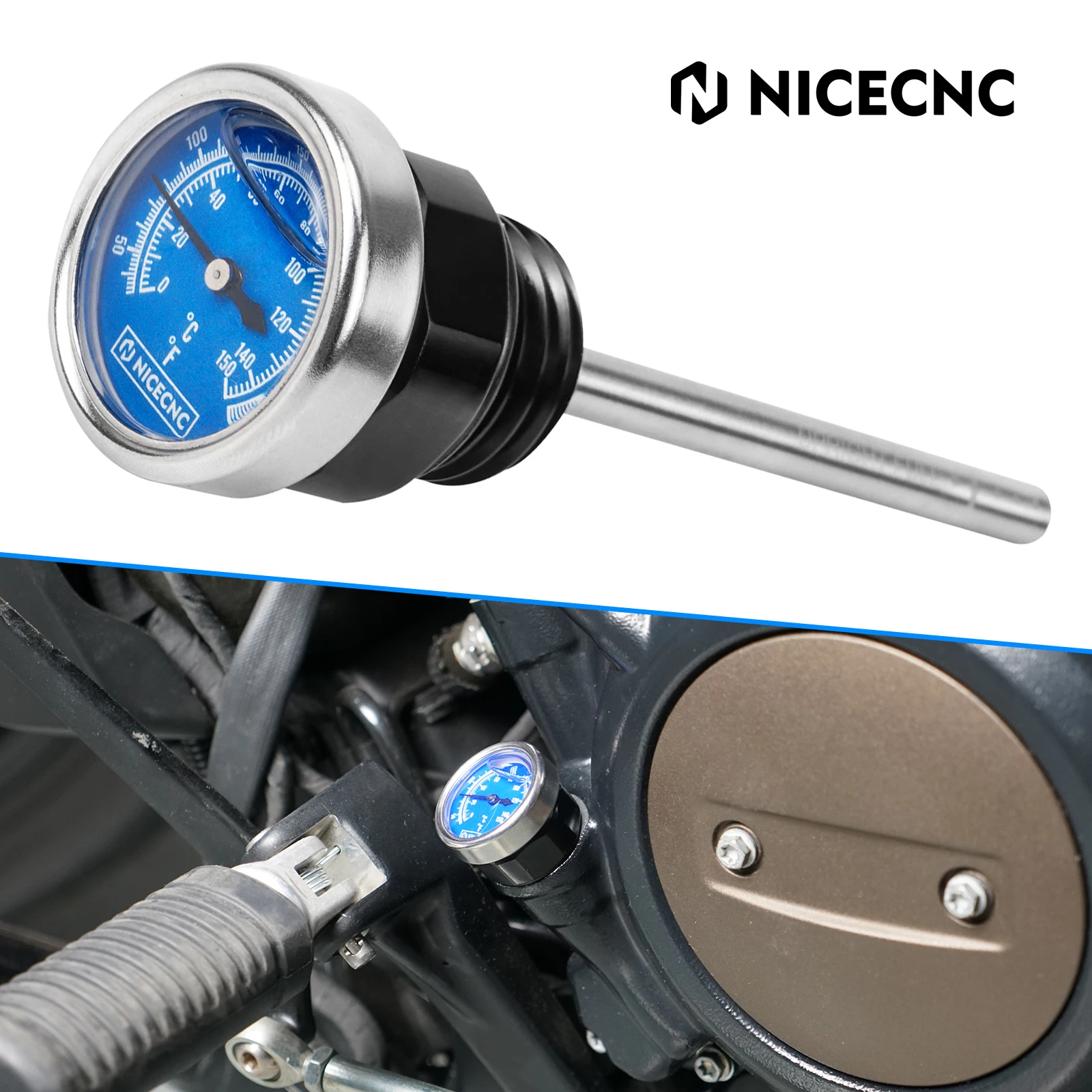 

Oil Dipstick Thermometer Temperature Gauge for Harley Sportster S RH1250S Pan America 1250 RA1250 RA1250S Nightster RH975 RH975S