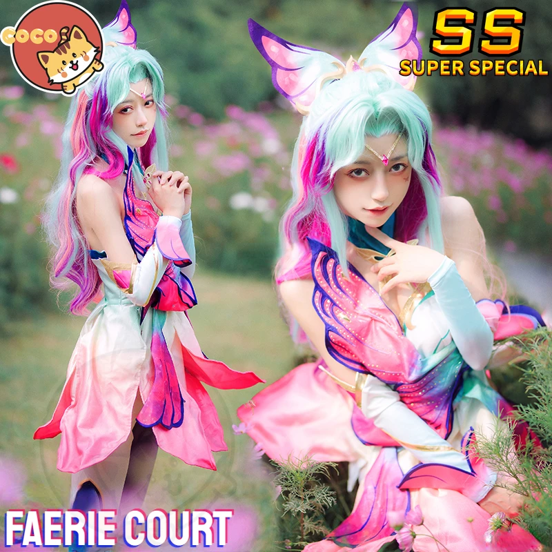 Faerie Court Seraphine Cosplay Costume Game LOL Faerie Court Cosplay Seraphine Costume and Wig CoCos-SS