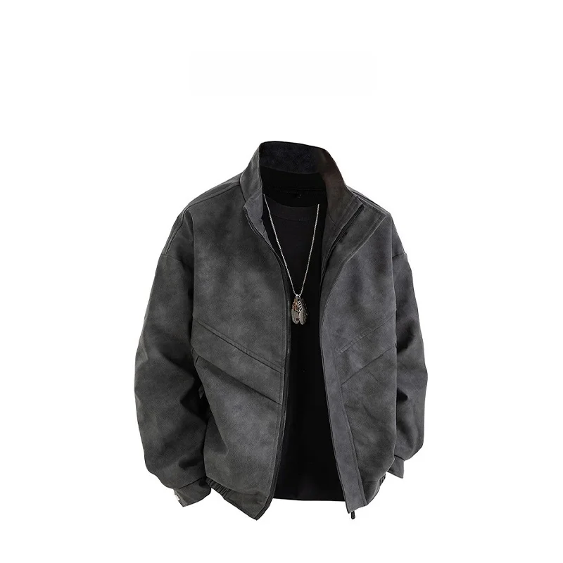 

Мужское кожаное пальто Allened Cotton Pilot Jaet, зимнее кожаное пальто с воротником-стойкой, ветрозащитная длинная верхняя одежда на молнии све