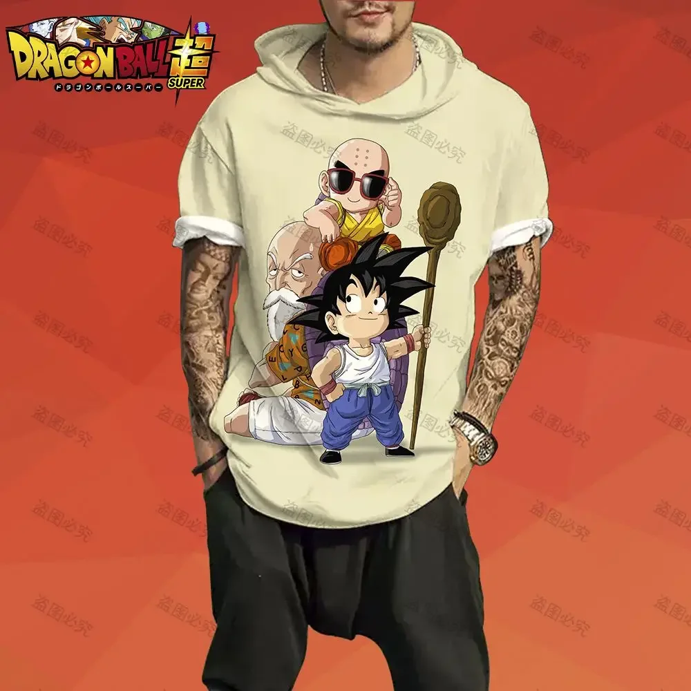 

Men's Hooded T-Shirt Goku Streetwear Dragon Ball Z Fashion Gift Vegeta Clothing Hip Hop T-shirts T-Shirt Gym Trend Tshirt Y2k