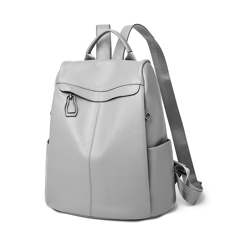 FOXER حقيبة ظهر نسائية من الجلد الطبيعي 2025 حقيبة جديدة بمقبض علوي حقيبة كتف للتنقل حقيبة ظهر للسيدات سعة كبيرة حقيبة مدرسية للبنات #6