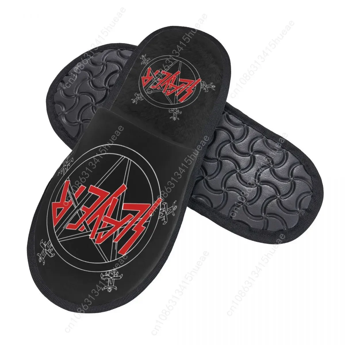 Custom Heavy Metal Rock Slayers Logo Soft Memory Foam House Slippers Women Thrash Cozy Warm Anti-Skid Slipper