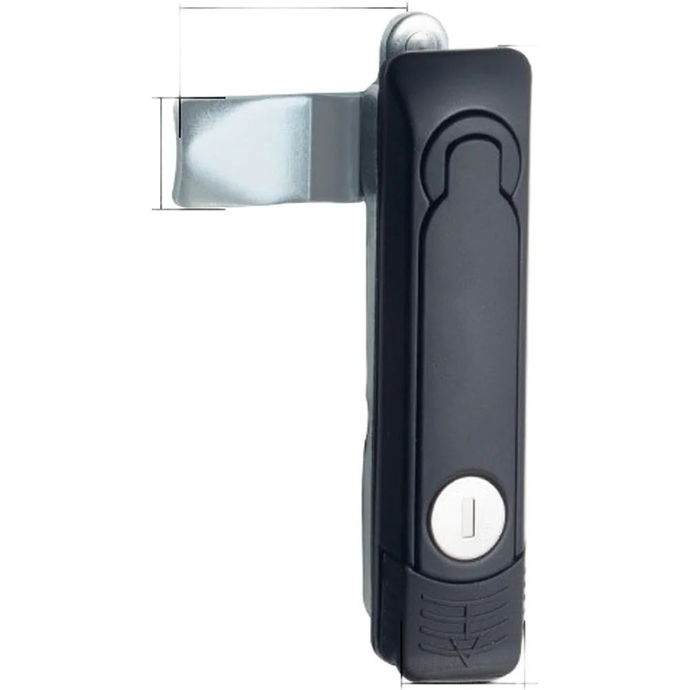 AB302 Black Handle Lock for Industrial Cabinets Flat Panel Design Distribution Panel Lock 132x72mm 113.5x44.5mm 90x44.5mm