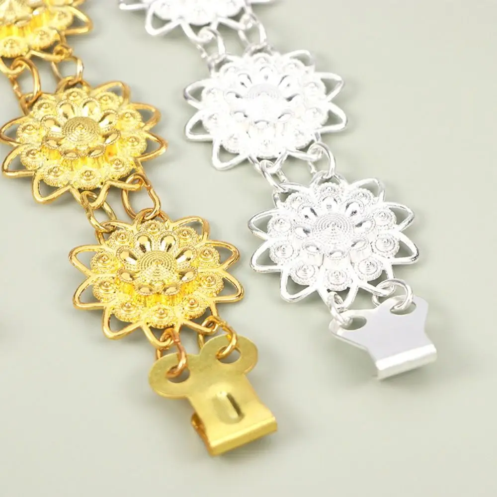 التقليدية المعادن العرقية نمط حزام جرس الفضة الذهب حزام شرابة الجوف خارج زهرة معدنية الخصر سلسلة مهرجان التبعي #4