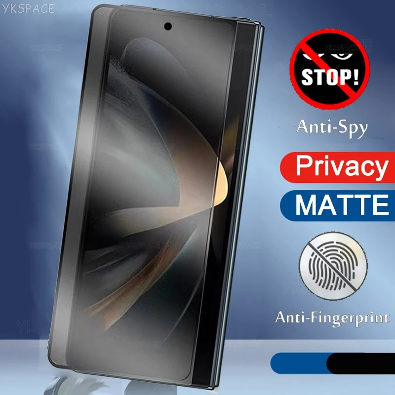 Matte Privacy Anti Spy 9H Tempered Glass For Samsung Galaxy Z Fold 6 SE 5 4 3 2 W25 W24 W23 W22 W21 Front Back Screen Protector