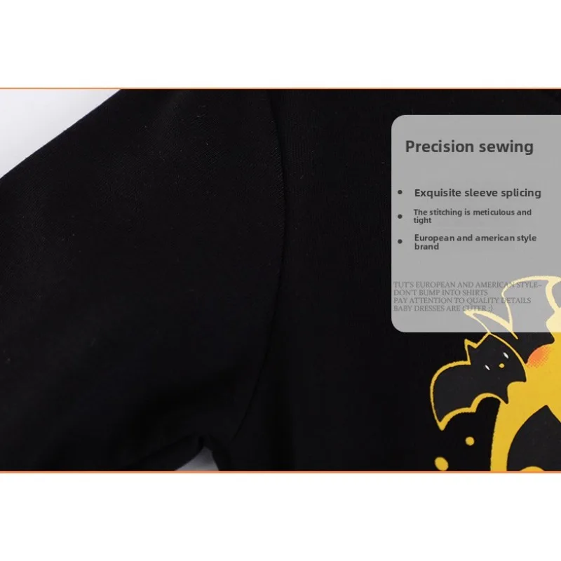 الشباب هالوين البلوز الخريف طويلة الأكمام Crewneck أعلى عارضة زي الملابس اليقطين شبح موضوع الخريف ملابس الأولاد ارتداء #5