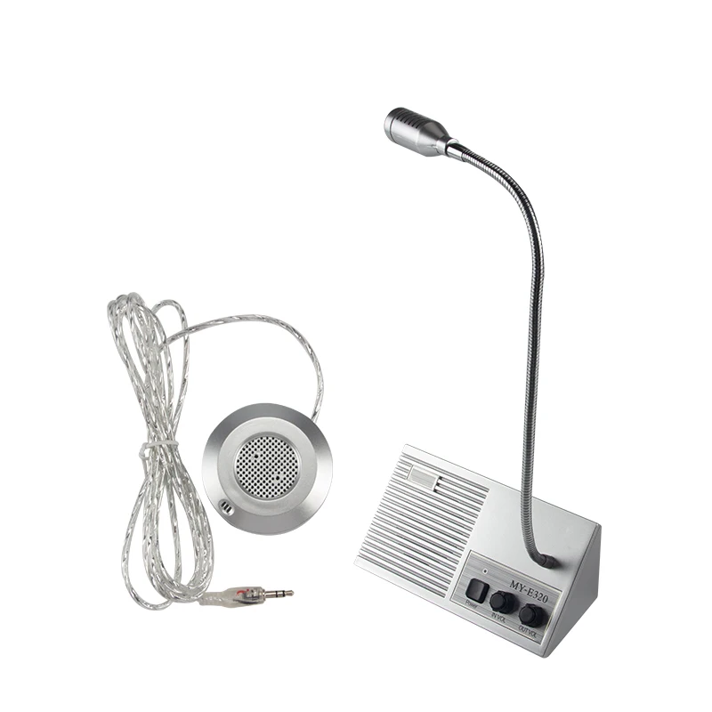 Two Way Speaker Interphone System Bank Counter Anti-Interference Window Intercom