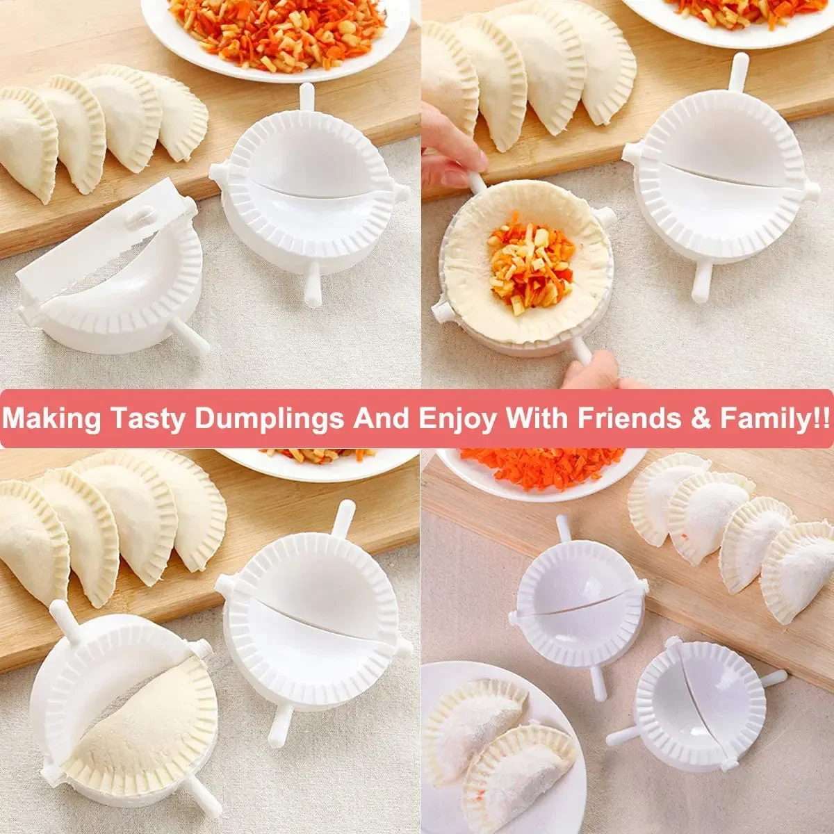 Dumpling Maker Dumpling Tool Dough Press Dumpling Mold Meat Pie Cutter for Ravioli Calzones Empanada Turnover Pierogi Gyoza