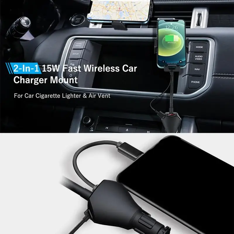 3 In1 USB Car Charger Cigarette Lighter Mobile Phone Holder Support Bracket For IPhone Xiaomi Samsung GPS Stand Auto Accessories