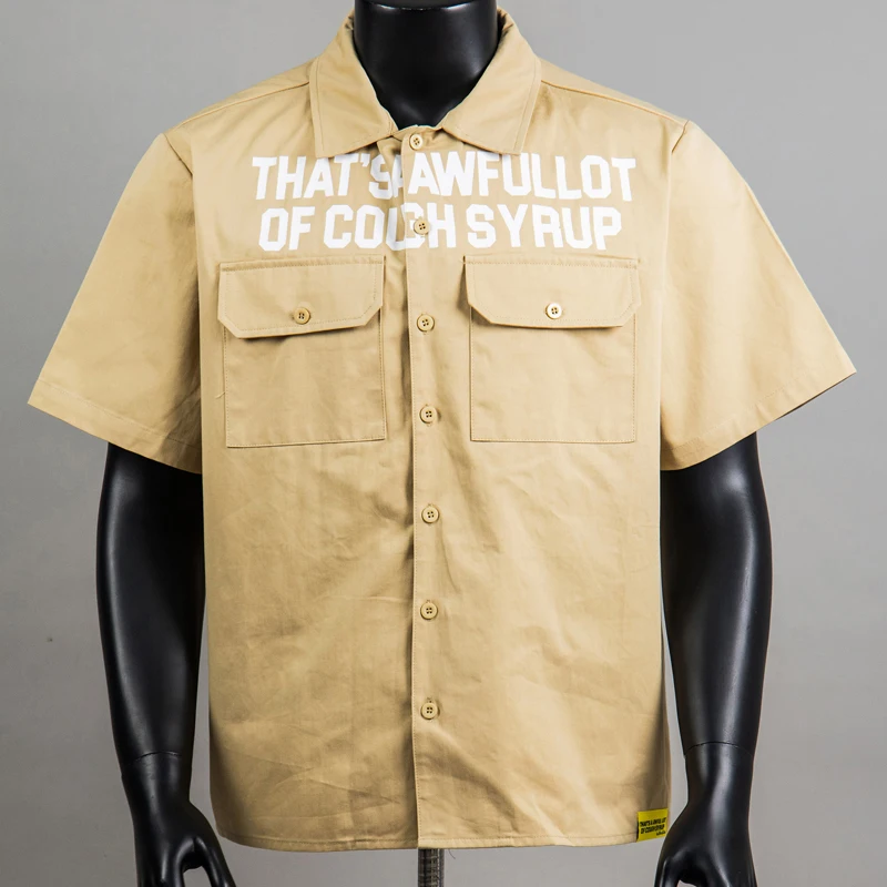 THAT'S A AWFUL LOT OF COUGH SYRUP Short Sleeve Shirt Fashionable Men's T-shirt Streetwear Casual Button Up Shirt