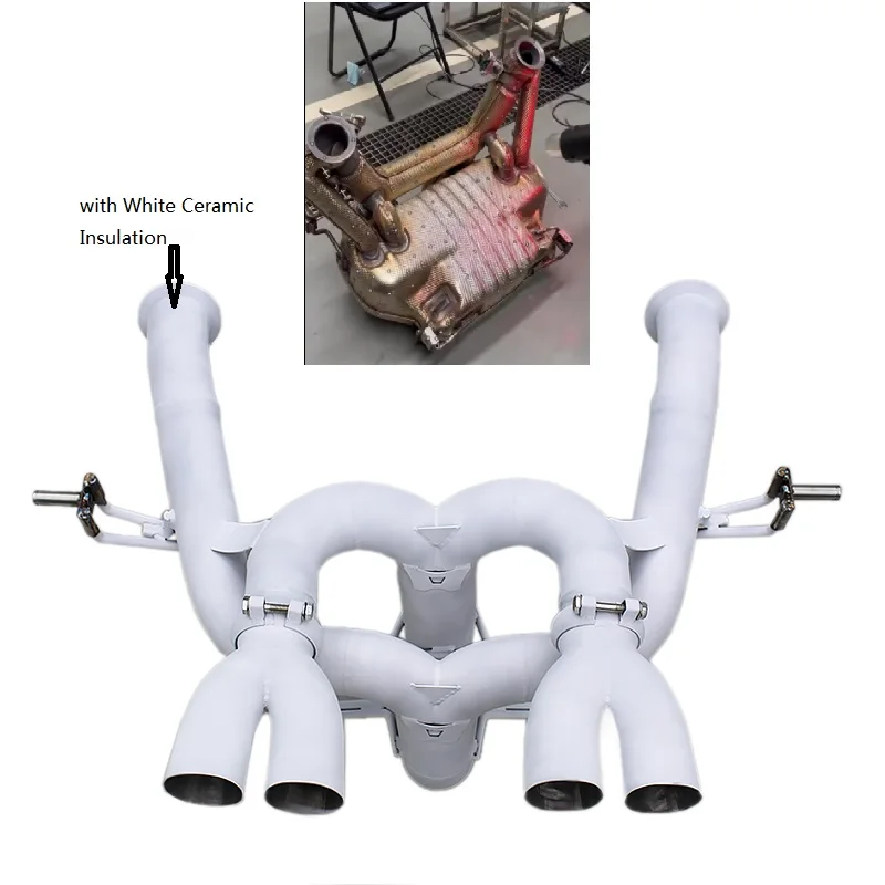 

Custom Catback Exhaust With White Ceramic Insulation For Lamborghini Revuelto 6.5L V12 2023-2025 Boska Exhaust Pipe System