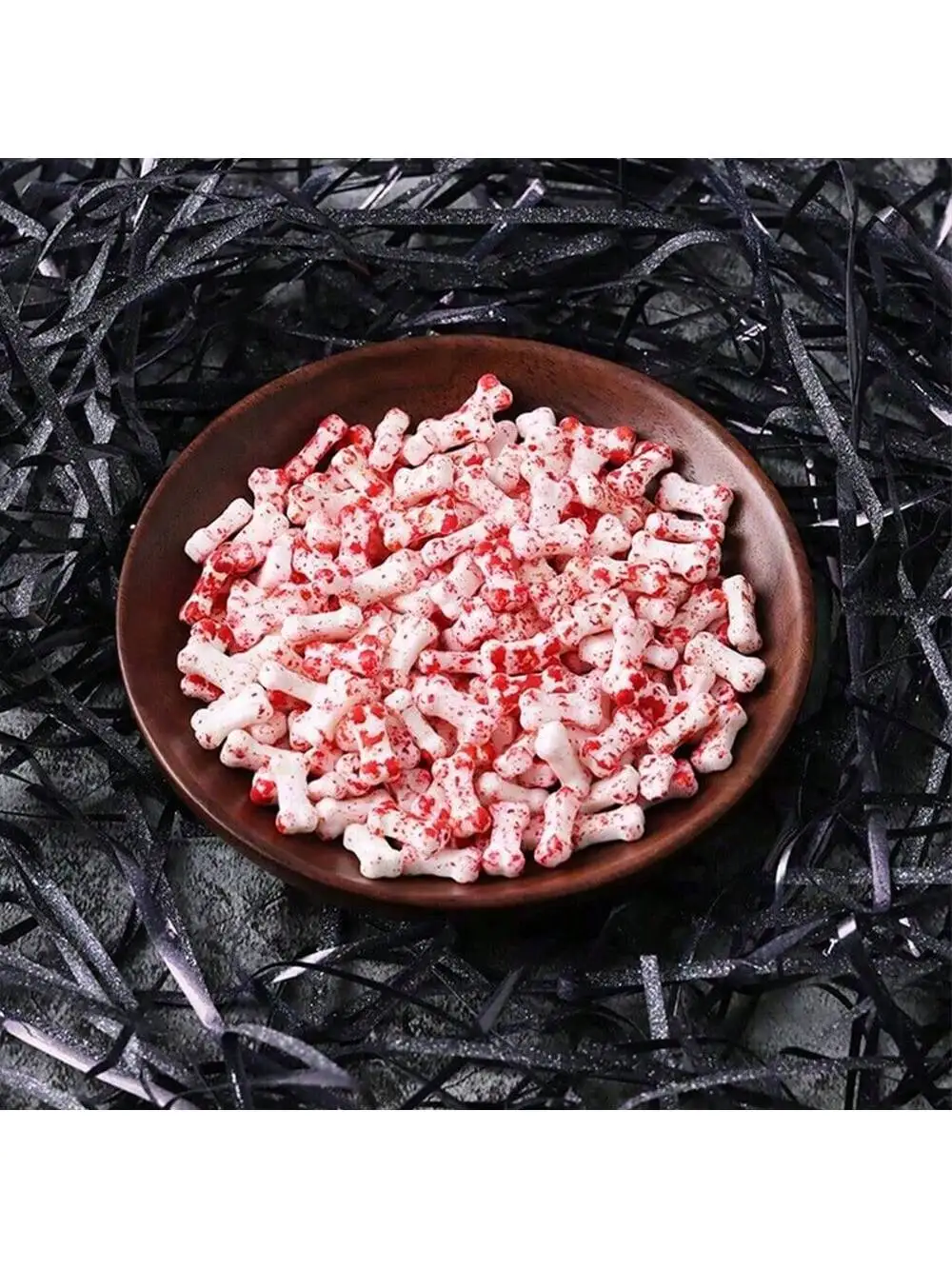 85g Gemischte Halloween-Zuckerstreusel in Form von Bonbons, Augäpfeln, Knochen, Kürbissen und Fledermäusen für Kuchen, Cupcakes, Schokolade und Backdekorationen – Detail 6