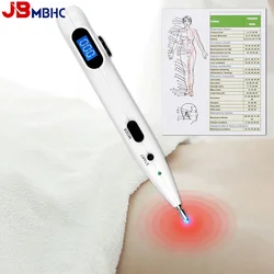 Electronic Acupuncture Pen Rechargeable Electric Acupressure Pen Energy Meridian Massage Pen Pointer Laser Meridian Stimulator