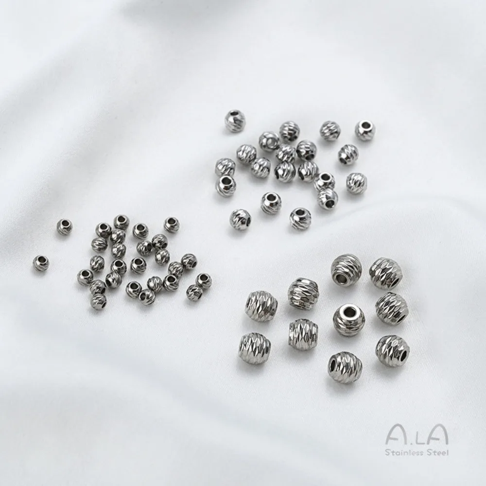 التيتانيوم الصلب سيارة زهرة حبة دفعة نمط جولة حبة فاصل اليدوية مطرز سوار ذاتي الصنع قلادة مجوهرات اكسسوارات #3