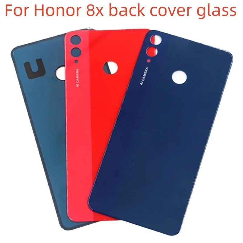 

Back cover glass For Honor 8X Back Glass Panel Rear Door Housing Case For Honor 8X Battery Cover With Camera LenB