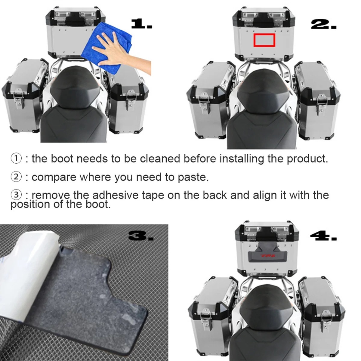 Motorcycle Topcase Set Backrest Cushion Top Case for Benelli TRK 251 TRK502 2017-2021 Accessories