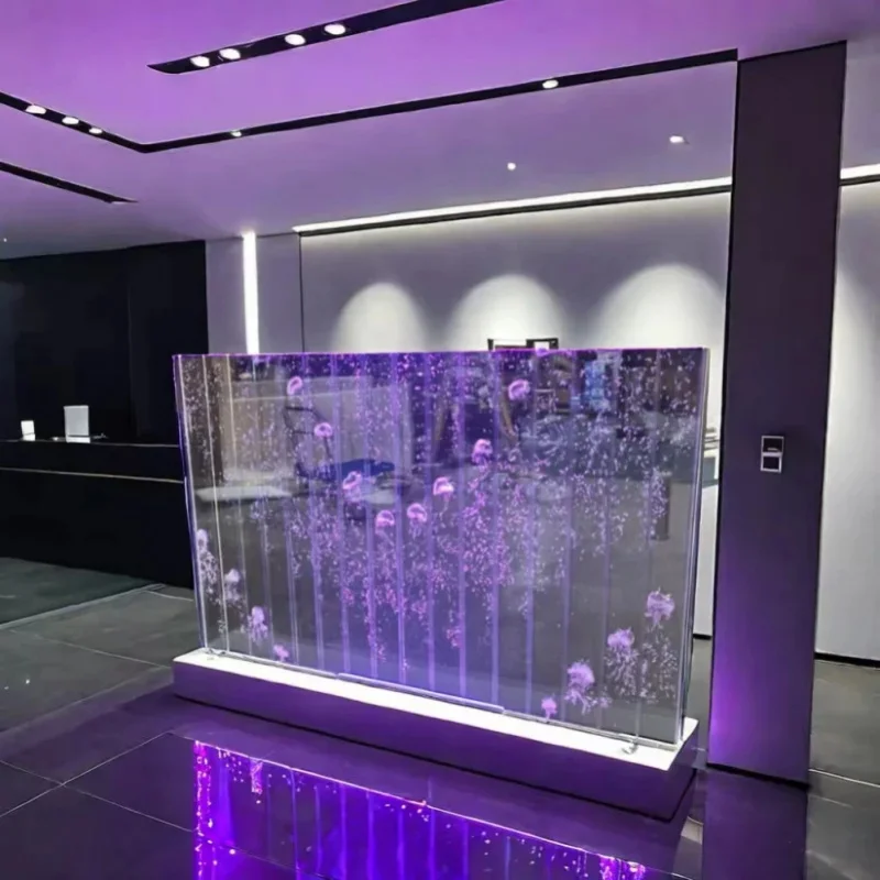 

custom.Customized LED Interior Acrylic Contemporary Dancing Fountain Bubble Wall/Panel Screens Glass Technics Color Changi