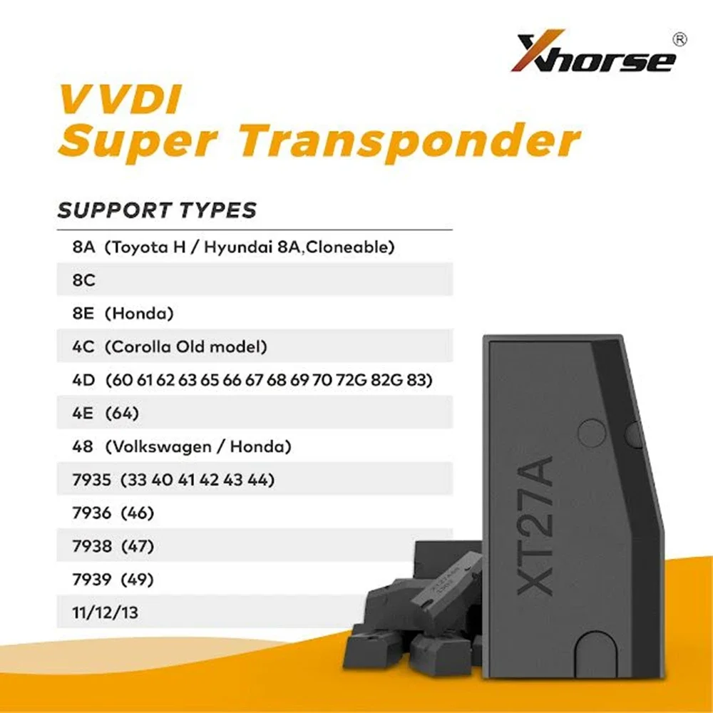 

Xhorse VVDI Super Chip XT27A01 XT27A66 Транспондер для VVDI2 VVDI Mini Key Tool 10 шт./лот