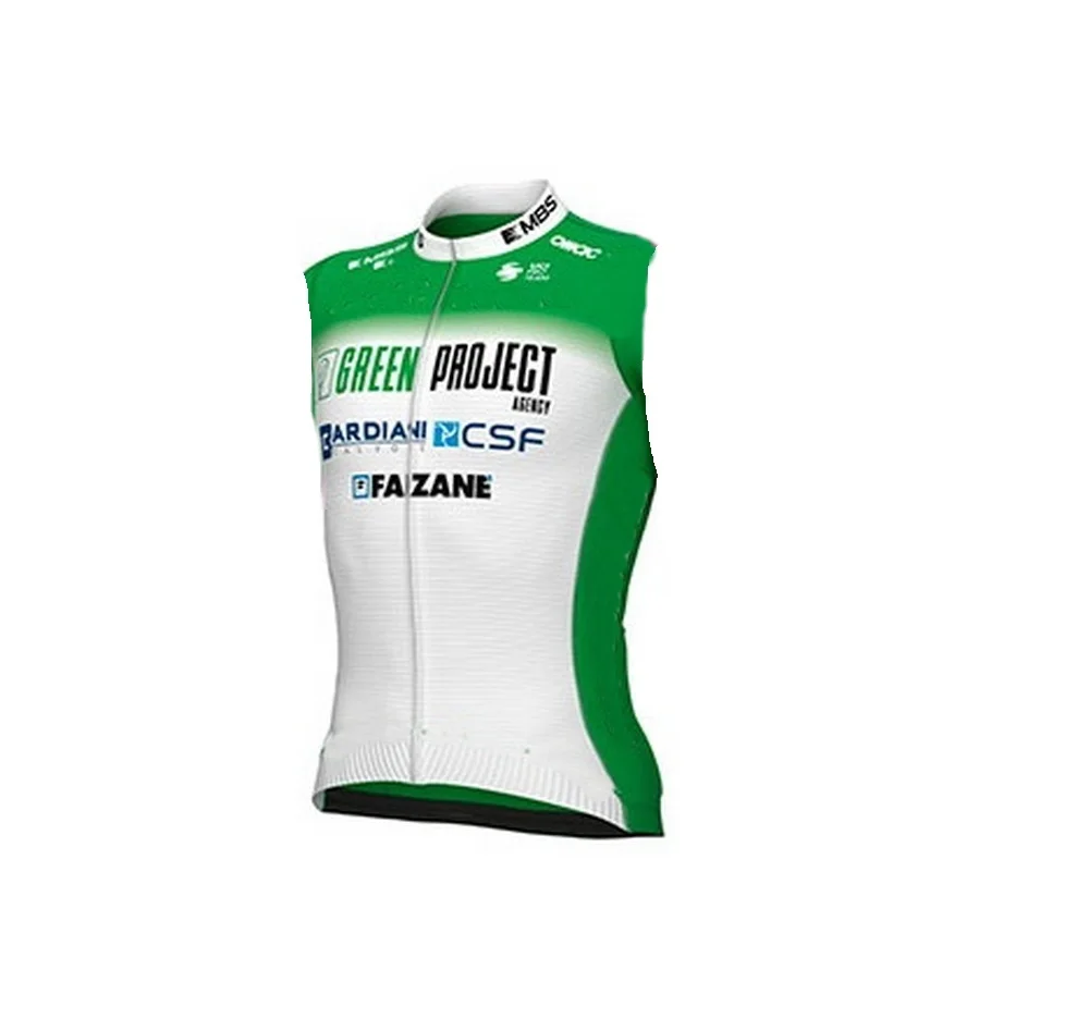 

Windproof 2023 GREEN PROJECT BARDIANI CSF FAIZANE Team Sleeveless Cycling Vest Gilet Mtb Clothing Bicycle Maillot Ciclismo