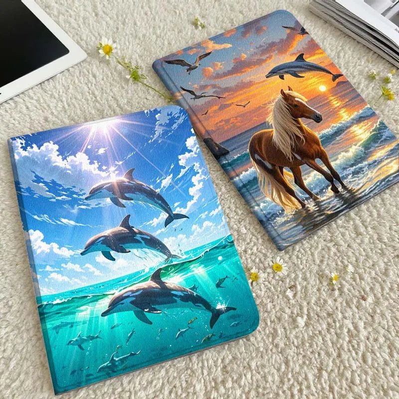 

Horse Dolphin Sunset Sea For Xiaomi Redmi Mi Pad 5 6 6s 7 SE Pro Max Ultra 12.4 12.5 14 inch Tablet Case