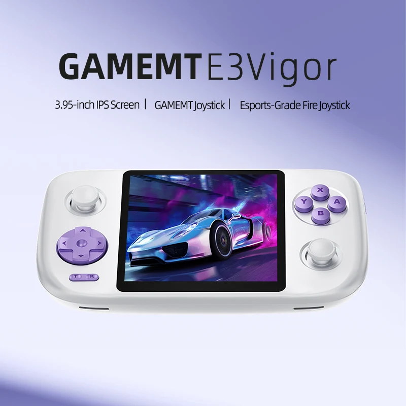 NEW GAMEMT E3 Vigor 3.95-inch 720*720 IPS Screen Retro Handheld Game Console 8-CORE ARM CORTEX-A7 5000mAh High-capacity Battery