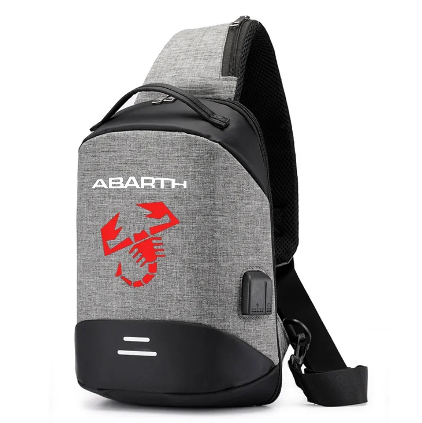 2023 NEW Men Shoulder ABARTH Icar logo Hiking Backpack Nylon Outdoor Camping Trekking Chest Sling Bag