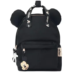 Mochila infantil Mickey Mouse dos desenhos animados da Disney, mini mochila escolar para meninas e meninos, bolsa de ombro fofa