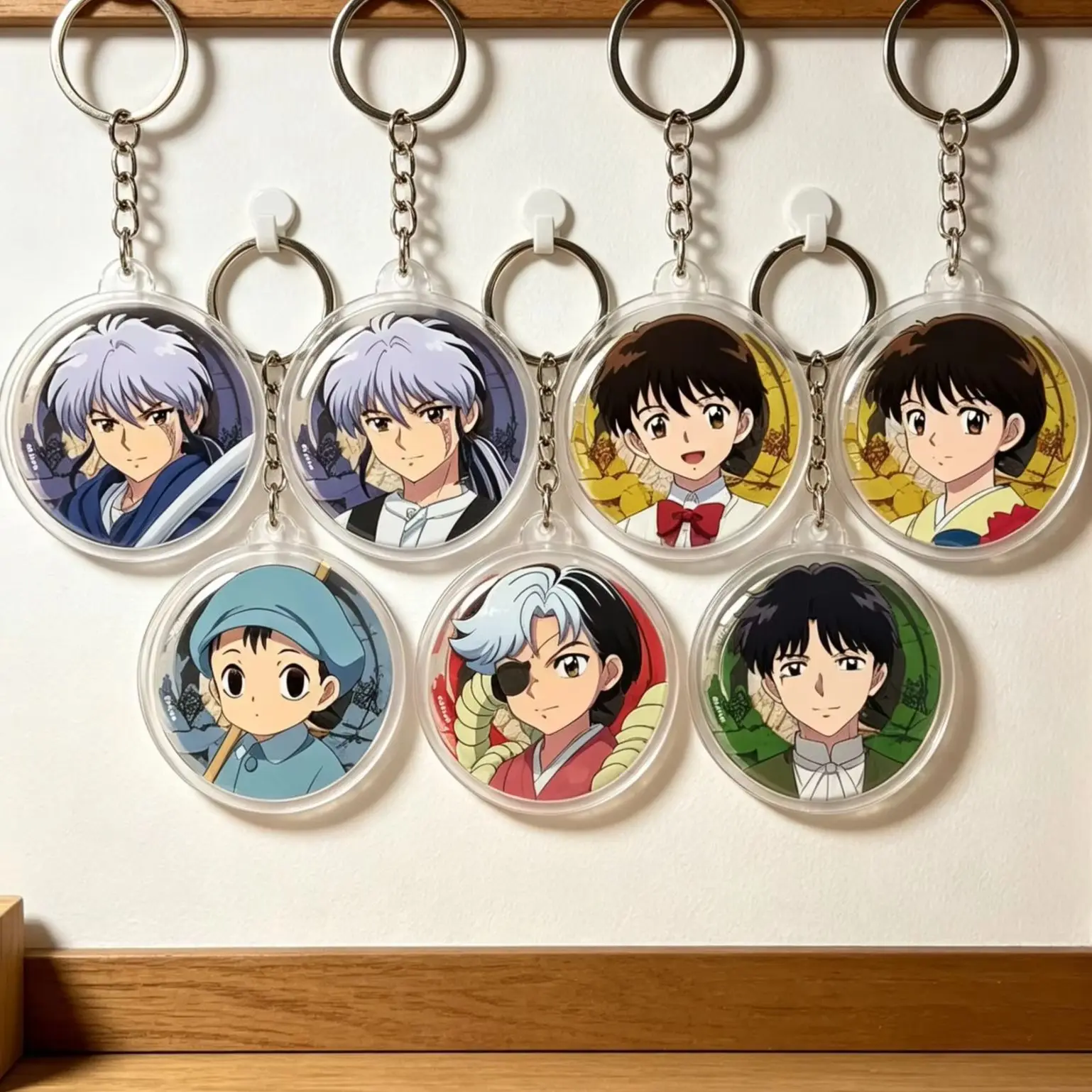 TV Animation MAO Hyakka Otoya Nanoka Kiba MAO Circle Acrylic Pendant Keychains Bag Decorations Fans Gifts