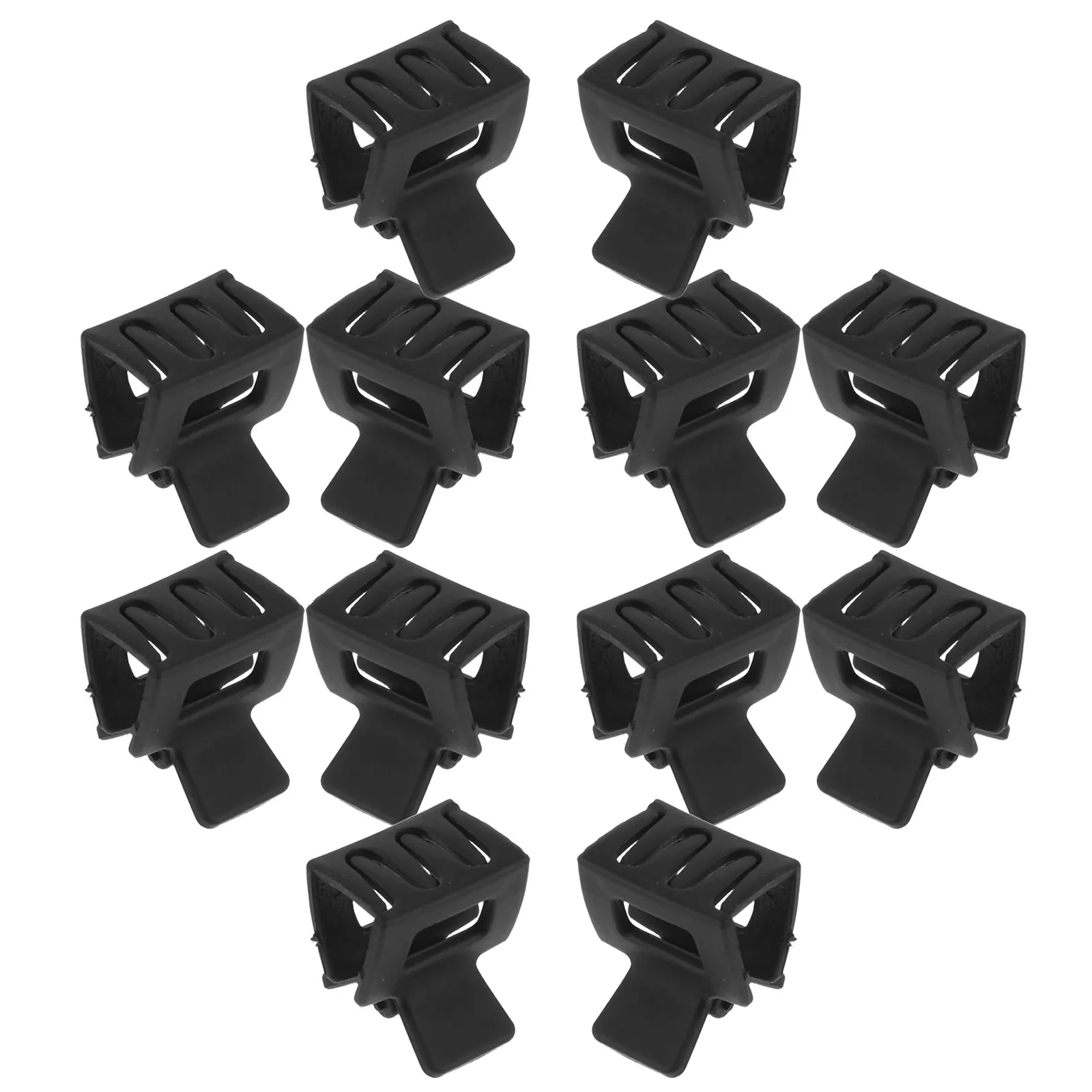 

12Pcs Mini Hair Claw Clips Black Small Rectangle Non-Slip Double Row Plastic Jaw Clips Women Travel Hair Styling Accessories