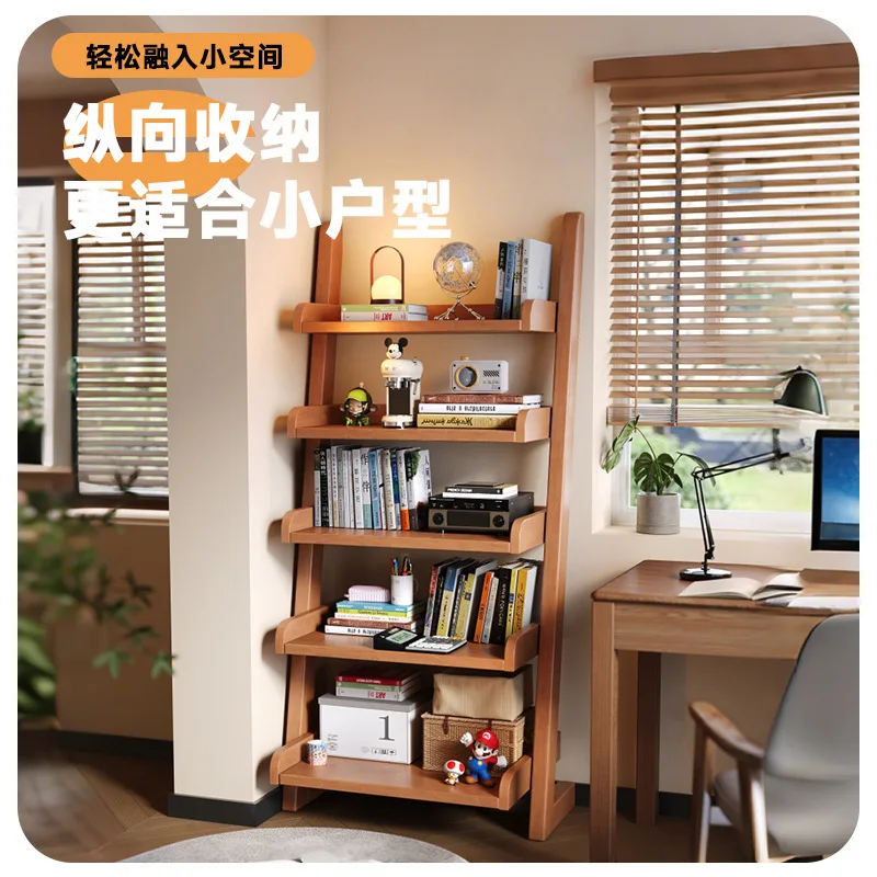 جميع أرفف الكتب شبه المنحرفة المصنوعة من الخشب الصلب، ورف غرفة النوم، وخزانة كتب جدارية متكاملة ممتدة من الأرض حتى السقف، وغرفة منزلية متعددة الوظائف