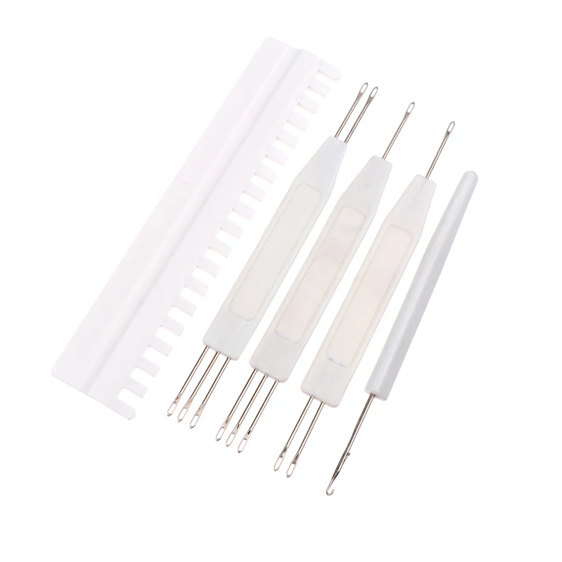 5-Needle Knitting Machine Thread Transfer Tool Picking Needle Pushing Plate Needle Retractor/Puller/Changer Combo Kit