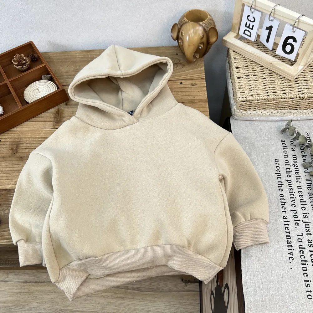 

Флисовый свитшот для девочек, пуловер для мальчиков, детские теплые топы, зимняя мода, свободный джемпер, осеннее новое детское повседневное пальто