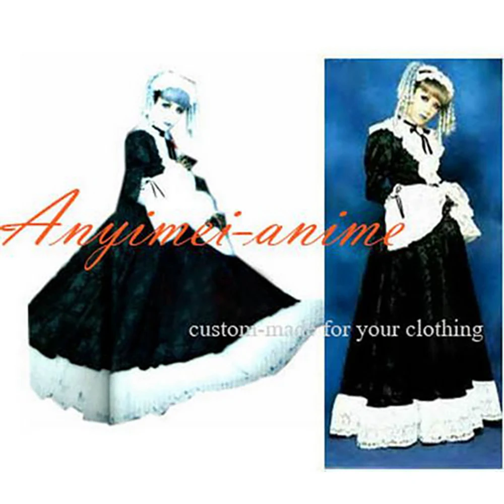 fondcosplay hiphop Japan Visual Rock J-rock Balck Velvet Dress Coat Gothic Punk Cosplay Costume CD/TV[G141]