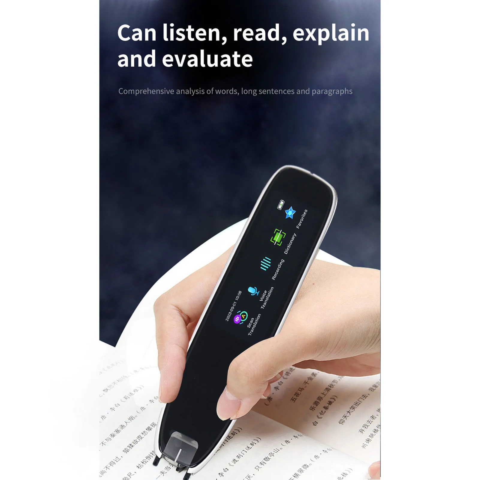 Smart Voice Translator Pen Wit Internationale editie WiFi-vertalingsscanpen Vertalingsscanpen Digitale lezerpen