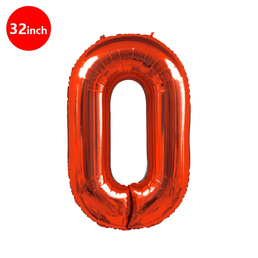 1 Stück 32 Zoll Rot-Schwarzer Aluminium Digitalballon Geburtstagszahl 012345789 Dekorationsballons für Fotografie – Detail 4