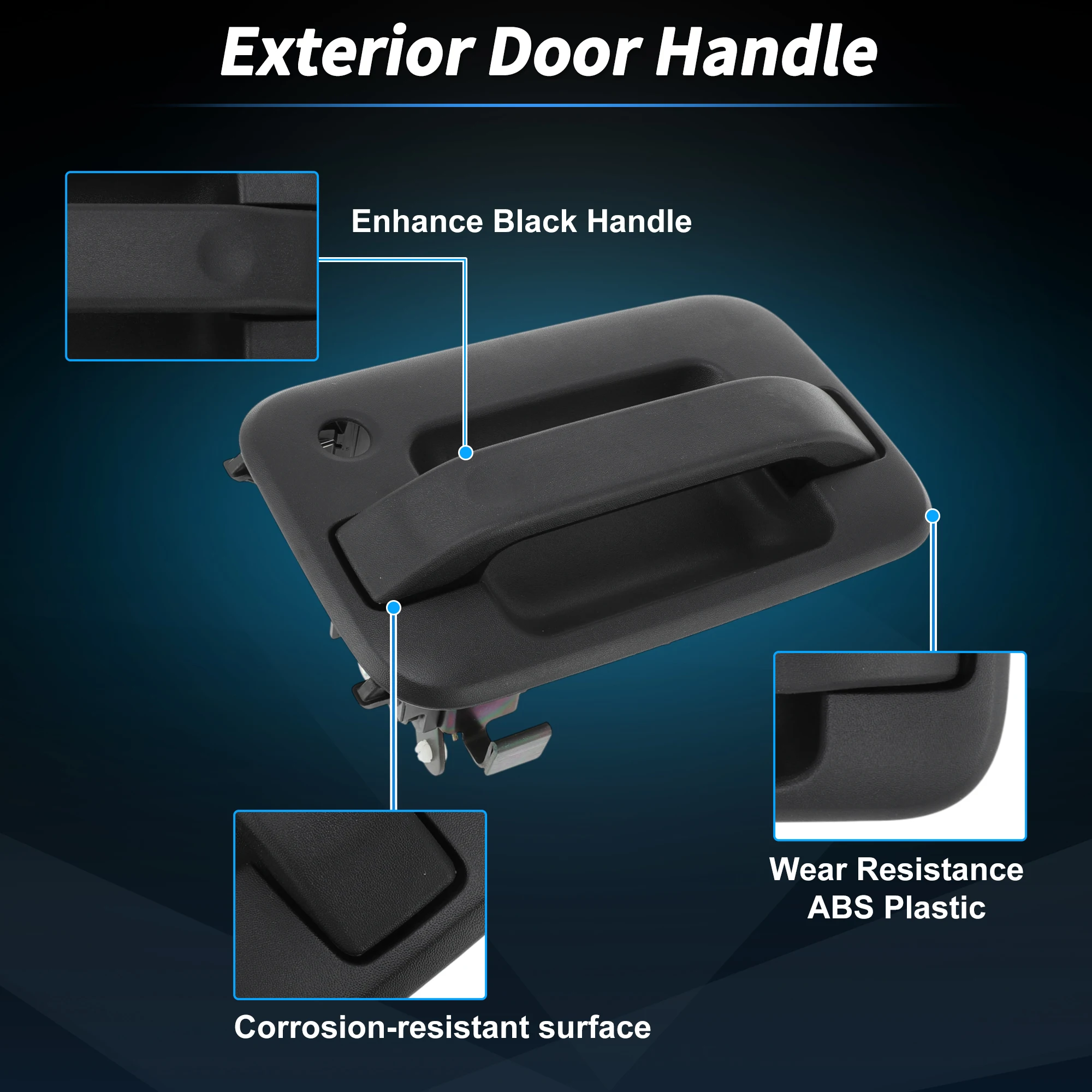 

UXCELL Ручка передней двери со стороны водителя для Ford F150 Lobo 2004-2006, ручки внешней двери No 9L3Z1522405BA/CL3Z1522405BA