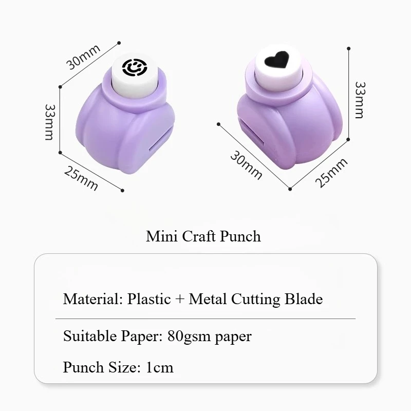 4 pcs-set  Mini Craft Punch Flower Hole Punch Tool for DIY Scrapbooking, Card Making, Paper Crafts  Handmade Calico Puncher