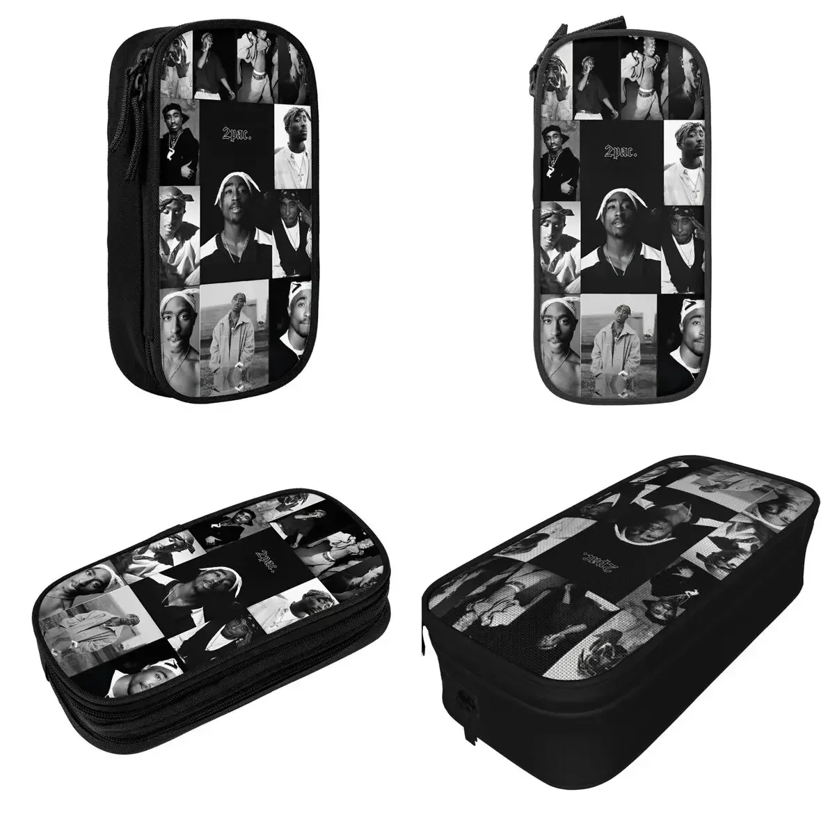 

Tupacs Hip Hop Music Pencil Cases Cute Pen Bags for Student Big Capacity Students School Gift Pencil Pouch